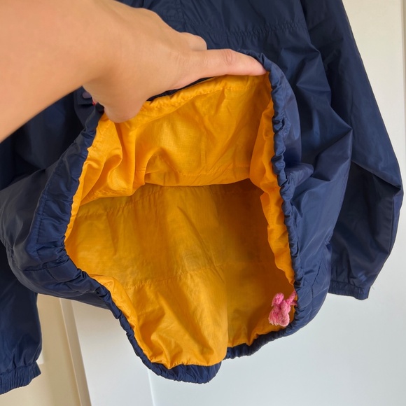 Gap Blue and Orange Hooded Rain Jacket (Large; Unisex) - Picture 3 of 8